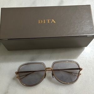 DITA Gold and Gray Nightbird Three Sunglasses